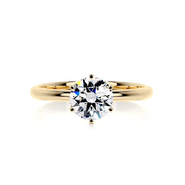 Mila Moissanite Ring Moissanite 18K Gold 1 Carat #material_18k-gold