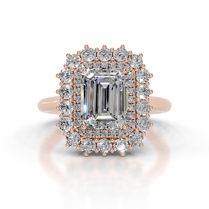 Mirani Moissanite & Diamond Ring 1 Carat 14K Rose#material_14k-rose