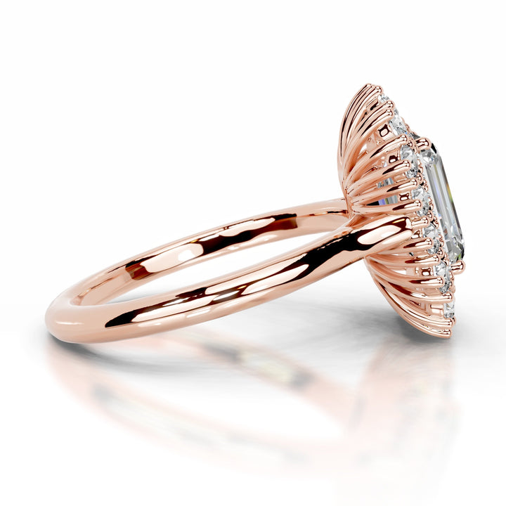 Mirani Moissanite & Diamond Ring 2.5 Carat 14K Rose#material_14k-rose