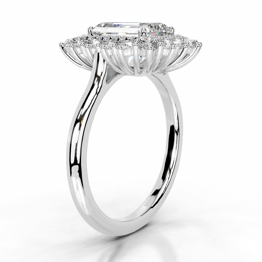 Mirani Moissanite & Diamond Ring 1.5 Carat 18K White#material_18k-white
