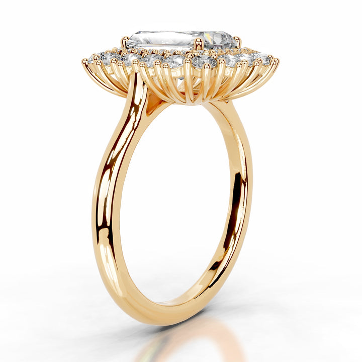 Natalia Moissanite & Diamond Ring 1.5 Carat 18K Gold#material_18k-gold
