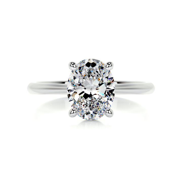 Paige Moissanite Ring Moissanite 14K White 1 Carat #material_14k-white