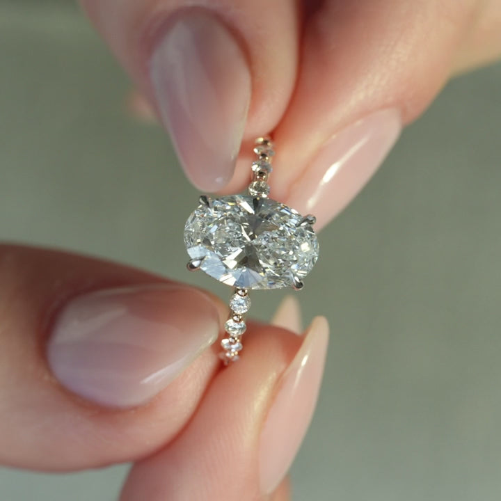 The Kimora Oval Lab Diamond Moissanite Engagement Ring
