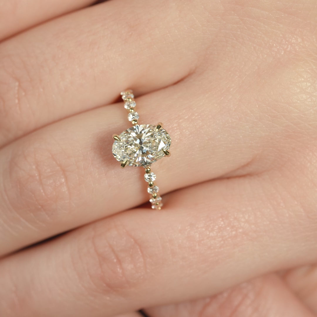 The Kimora Oval Lab Diamond Moissanite Engagement Ring