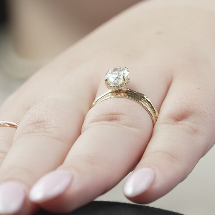 The Ember Oval Lab Diamond Moissanite Engagement Ring *Shown with 3 ct #material_gold