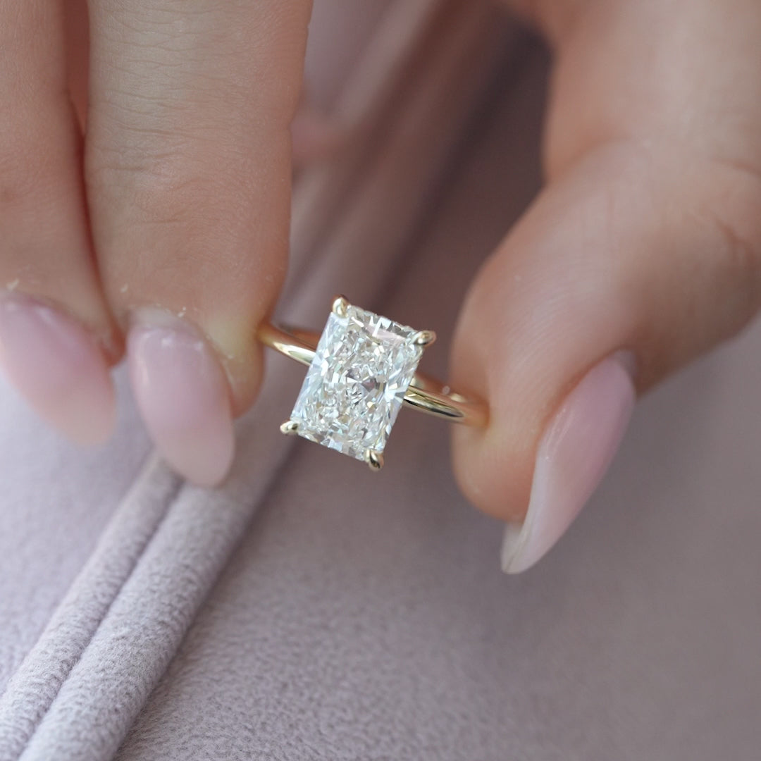 The Liberty Radiant Lab Diamond Moissanite Engagement Ring
