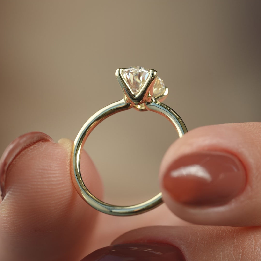 The Cecelia Oval Lab Diamond Moissanite Engagement Ring