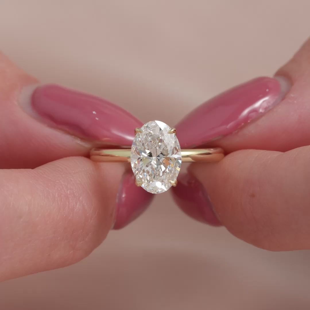 The Abby Oval Lab Diamond Moissanite Engagement Ring
