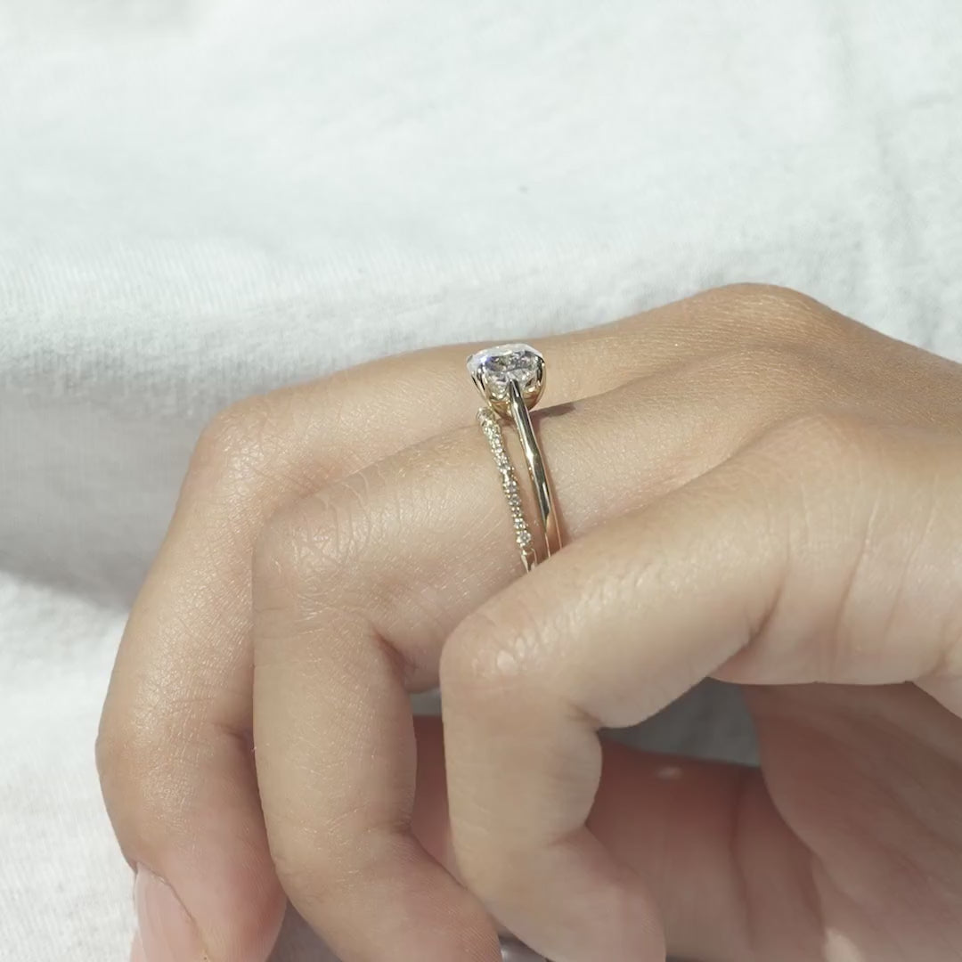 The Lacole Cushion Lab Diamond Moissanite Engagement Ring