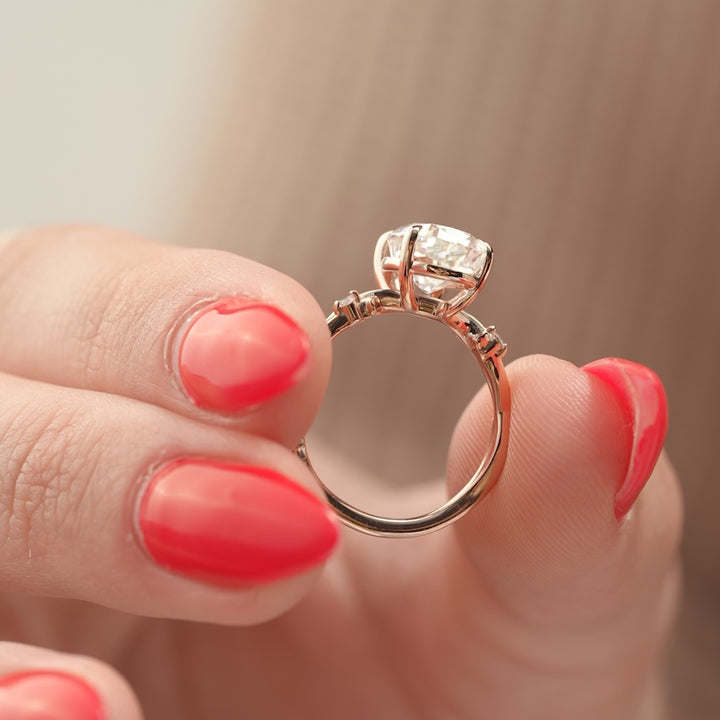 The Coco Pear Lab Diamond Moissanite Engagement Ring *Shown with 2.5 ct #material_rose