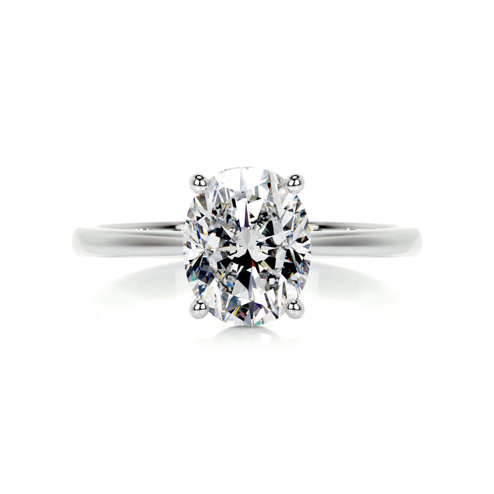 Sara Moissanite Ring Moissanite 14K White 1 Carat #material_14k-white