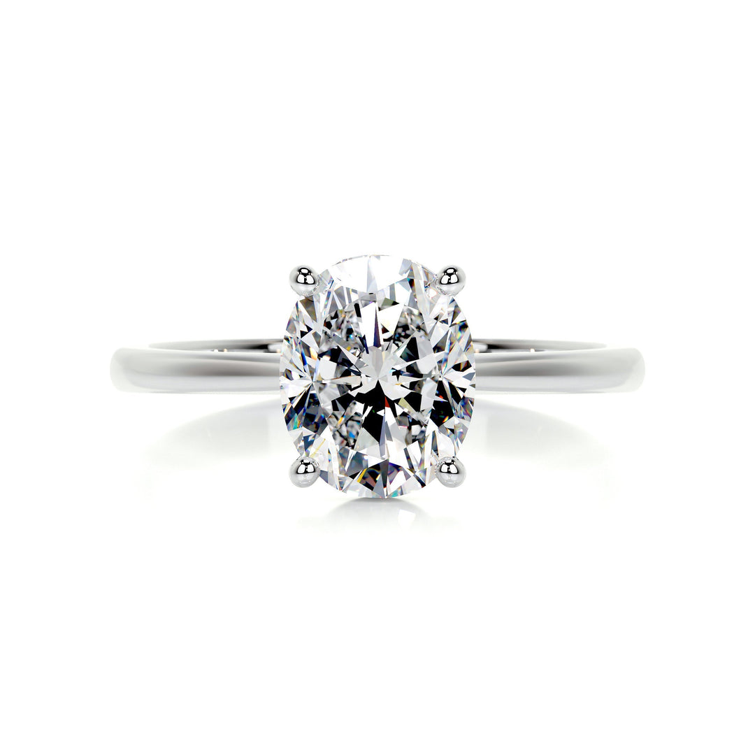 Sara Moissanite Ring Moissanite 18K White 1 Carat #material_18k-white