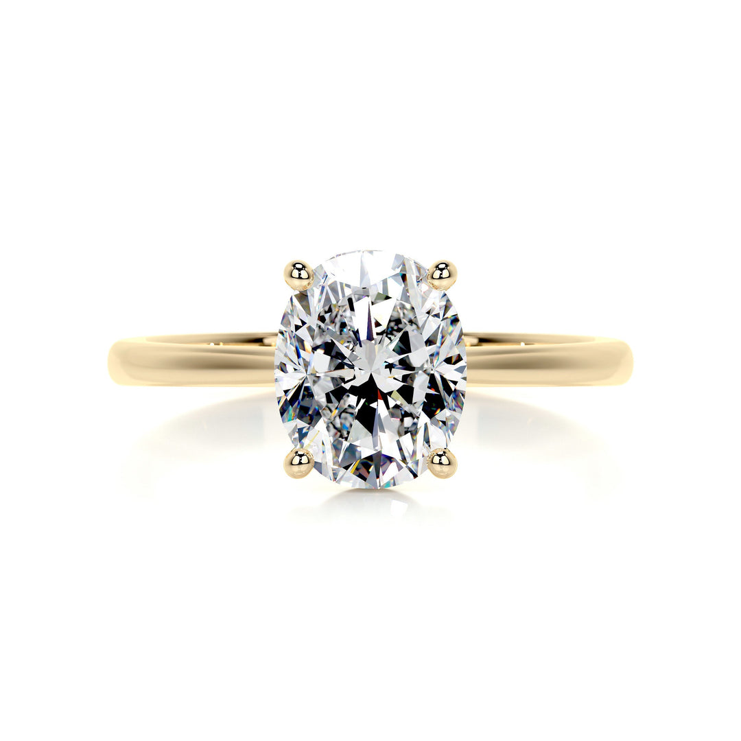 Sara Moissanite Ring Moissanite 18K Gold 1 Carat #material_18k-gold