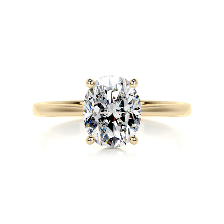 Sara Moissanite Ring Moissanite 18K Gold 1 Carat #material_18k-gold