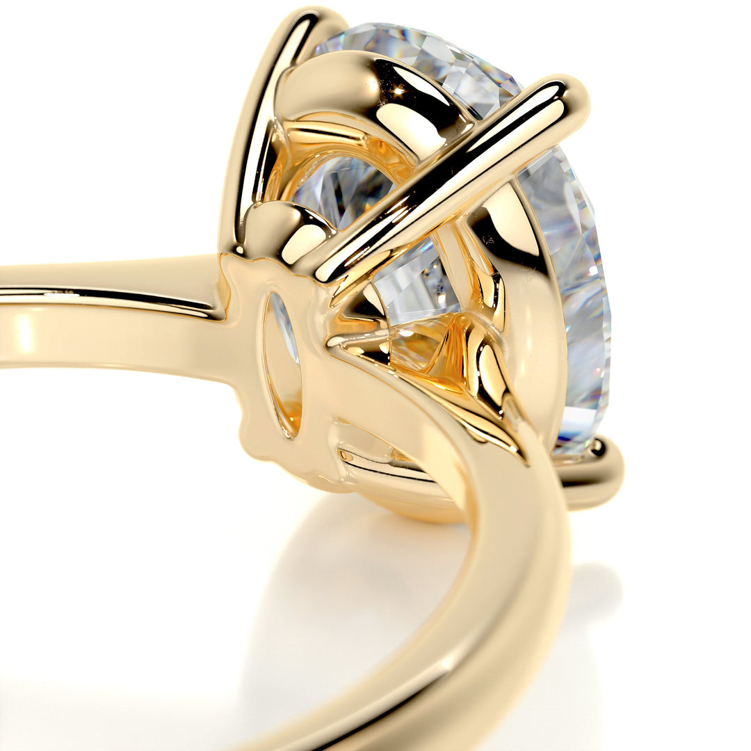 Sara Moissanite Ring Moissanite 18K Gold 3 Carat #material_18k-gold