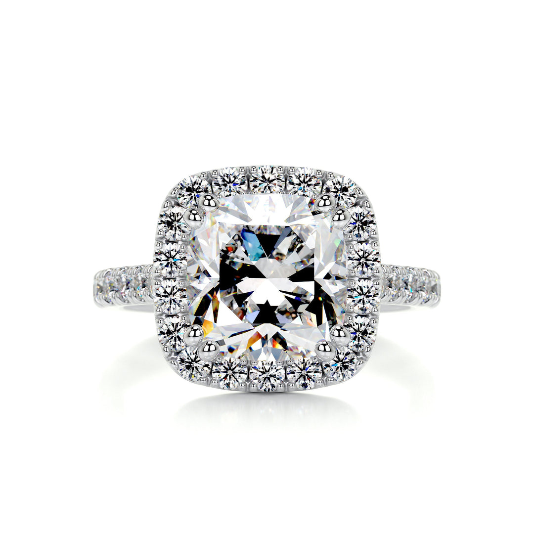 Taylor Moissanite & Diamonds Ring Moissanite 14K White 1 Carat Round#material_14k-white