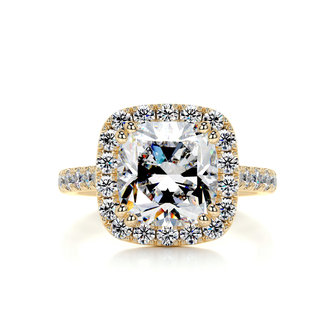 Taylor Moissanite & Diamonds Ring Moissanite 18K Gold 1 Carat Round#material_18k-gold