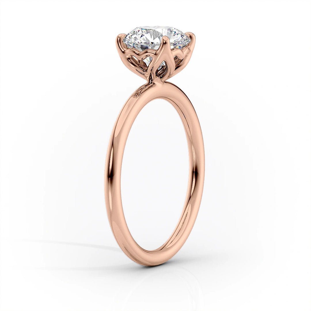 The Abby Set With Cushion Solitaire Lab Diamond 1.5 Carat 14K Rose#material_14k-rose