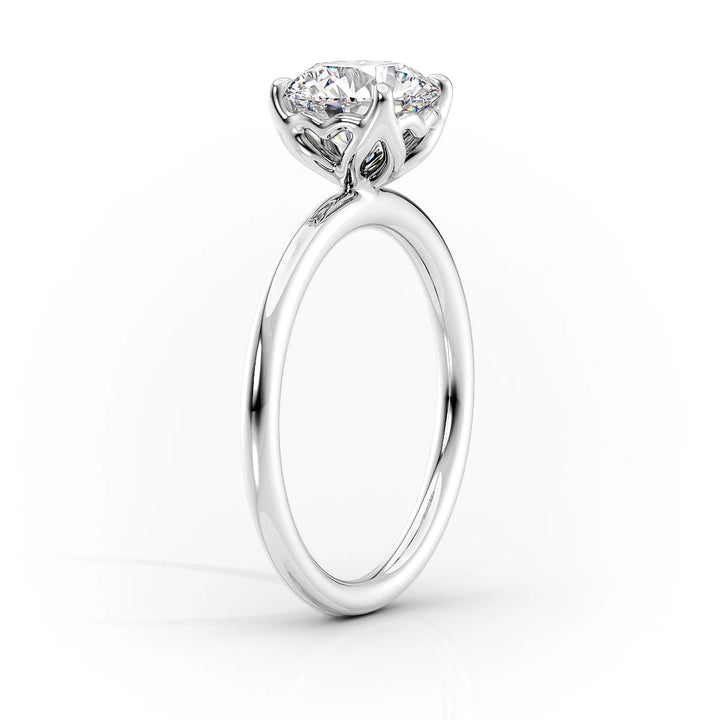 The Abby Set With Cushion Solitaire Lab Diamond 1.5 Carat 14K White#material_14k-white