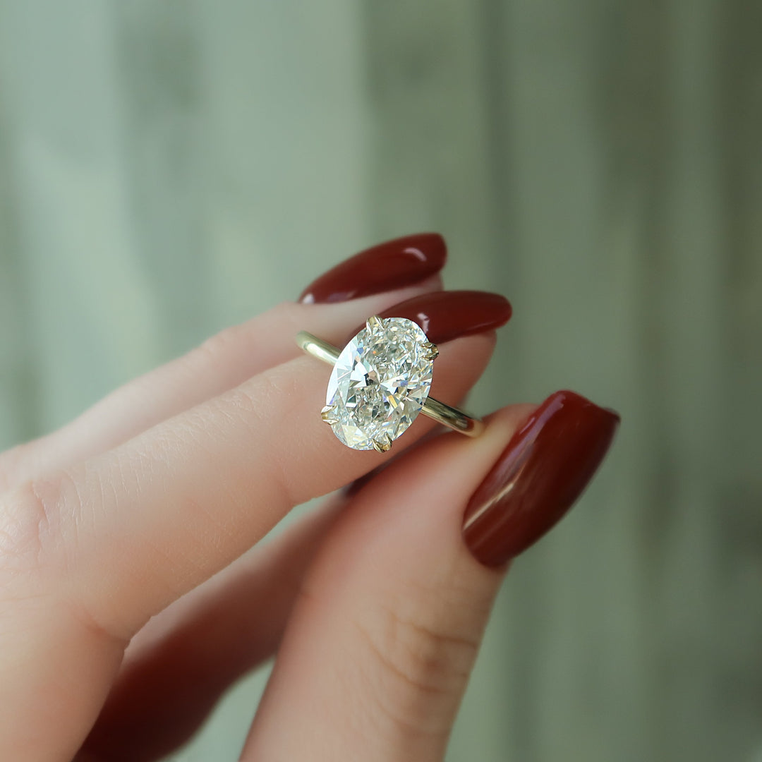 The Abby Oval Lab Diamond Moissanite Engagement Ring