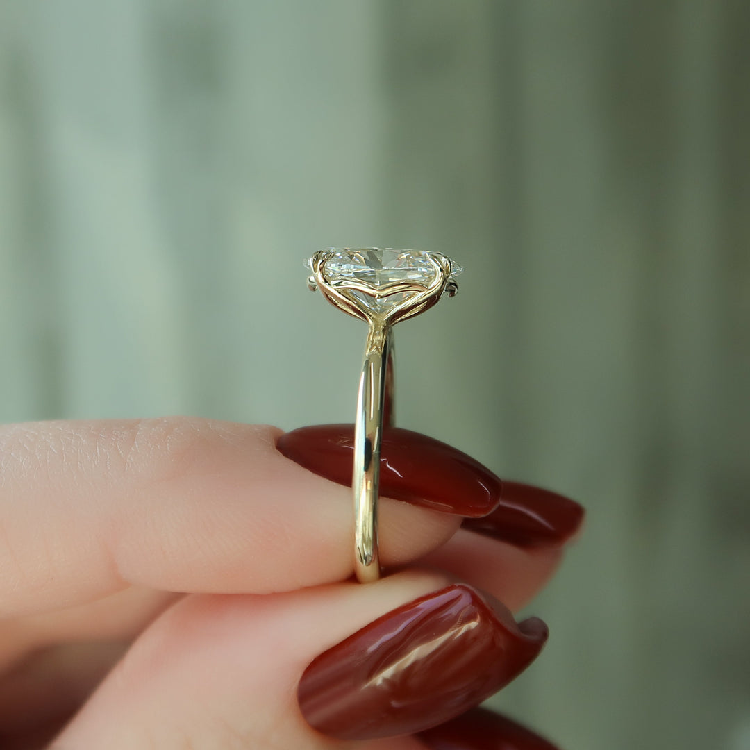 The Abby Oval Lab Diamond Moissanite Engagement Ring