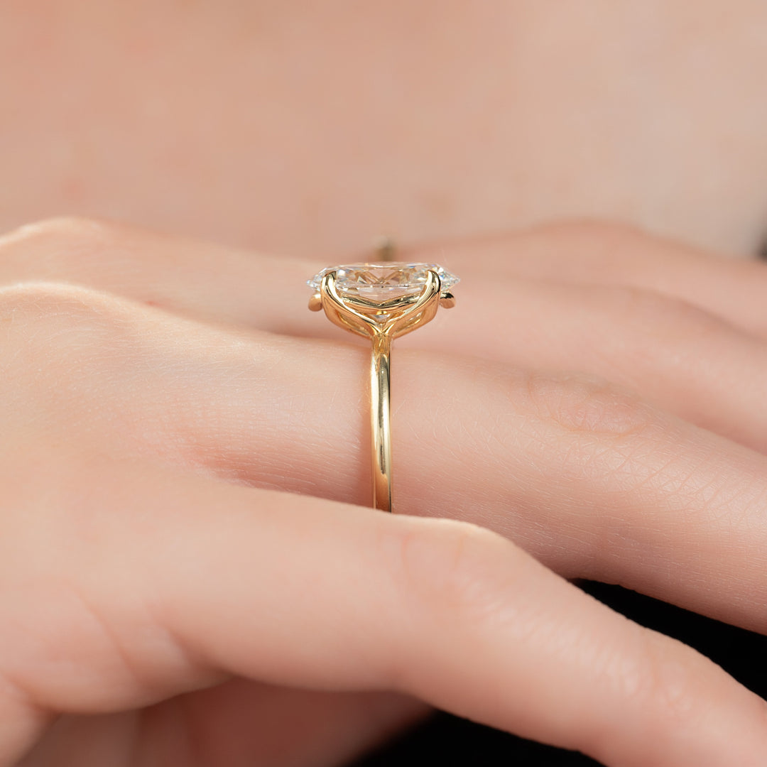 The Abby Oval Lab Diamond Moissanite Engagement Ring