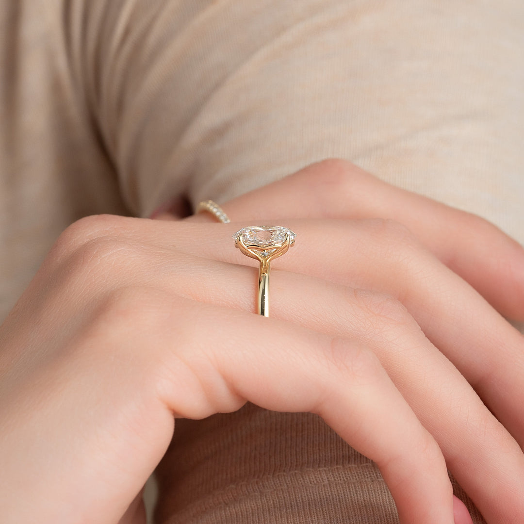 The Abby Oval Lab Diamond Moissanite Engagement Ring