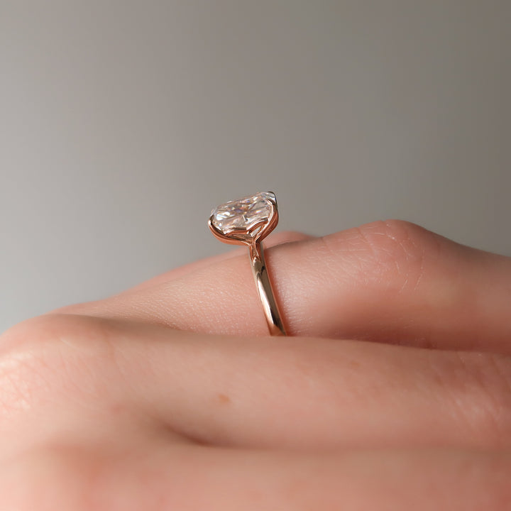 The Abby Set With Radiant Solitaire Lab Diamond 1.5 Carat 14K Rose#material_14k-rose