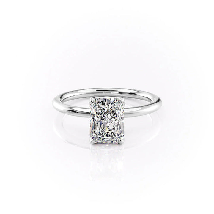 The Abby Set With Radiant Solitaire Moissanite#material_14k-white