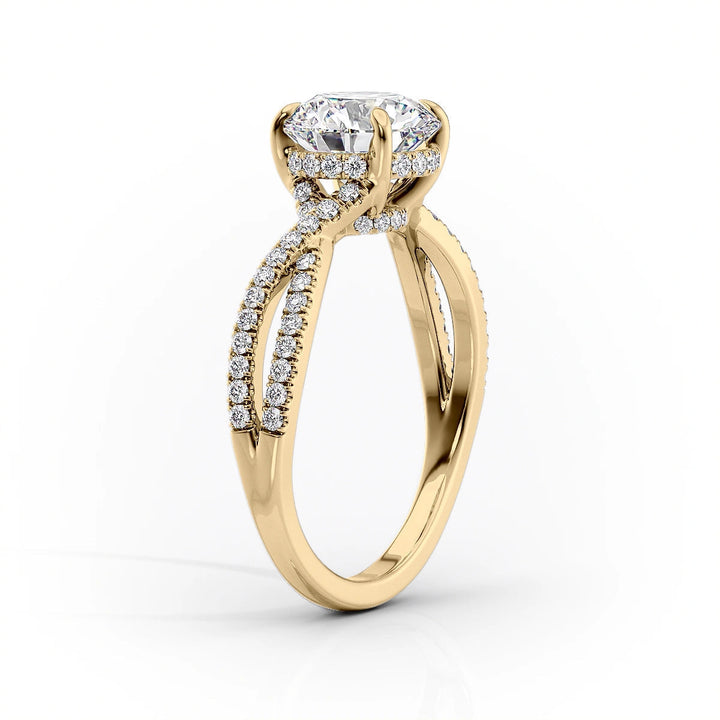 The Anastasia Set With Cushion Pave Lab Diamond 1.5 Carat 14K Gold#material_14k-gold