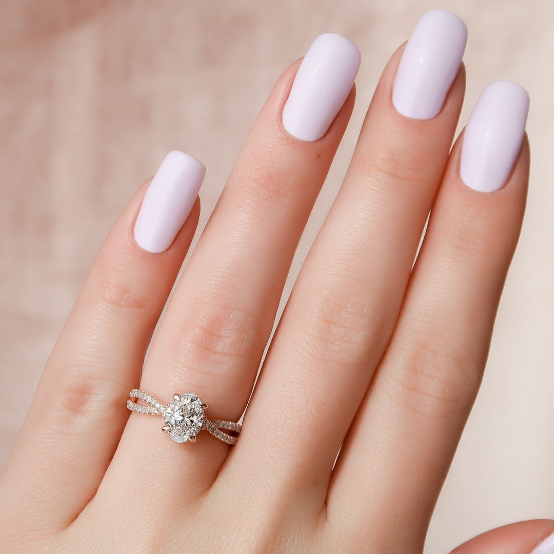 The Anastasia Oval Lab Diamond Moissanite Engagement Ring