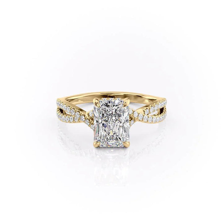 The Anastasia Set With Radiant Pave Lab Diamond 1 Carat 14K Gold#material_14k-gold