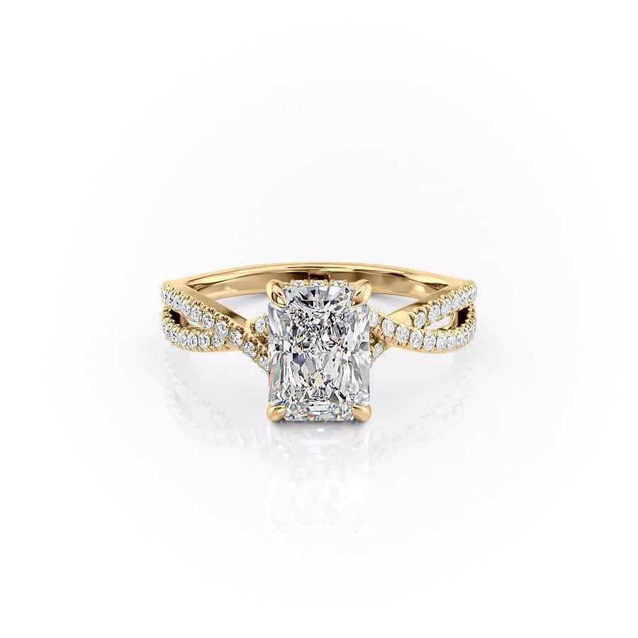 The Anastasia Set With Radiant Pave Moissanite#material_14k-gold