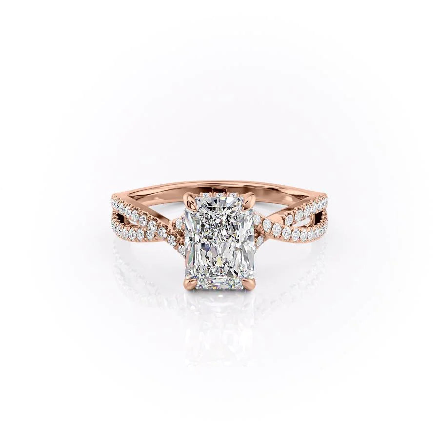 The Anastasia Set With Radiant Pave Moissanite#material_18k-rose