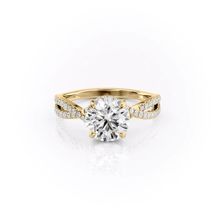 The Anastasia Set With Round Pave Moissanite#material_14k-gold