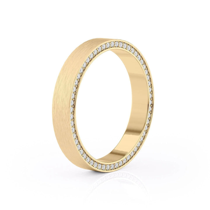 The Andy Wedding Bands Matte 14K Gold#material_14k-gold