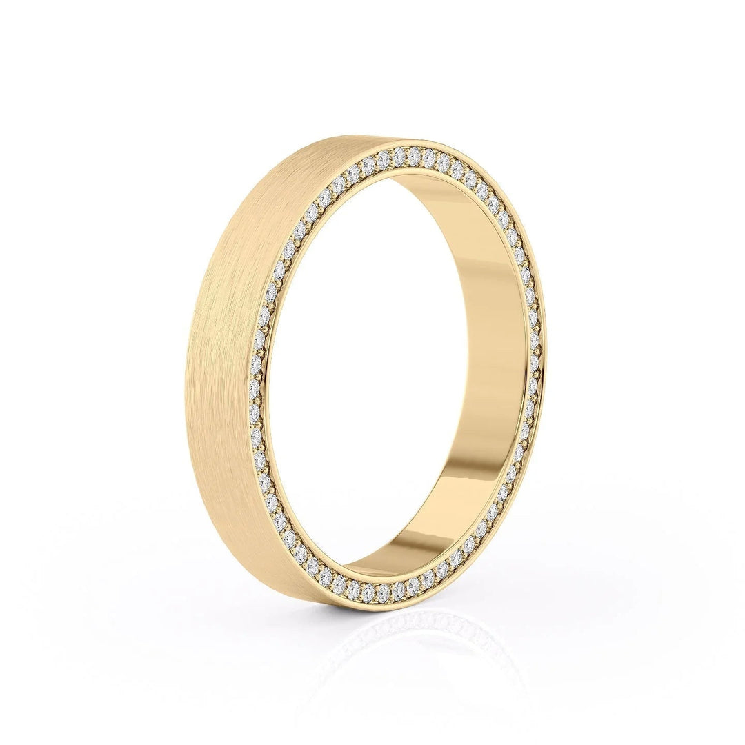 The Andy Wedding Bands Matte 18K Gold#material_18k-gold