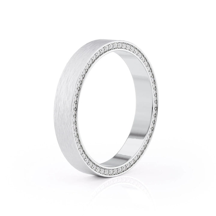 The Andy Wedding Bands Matte 18K White#material_18k-white