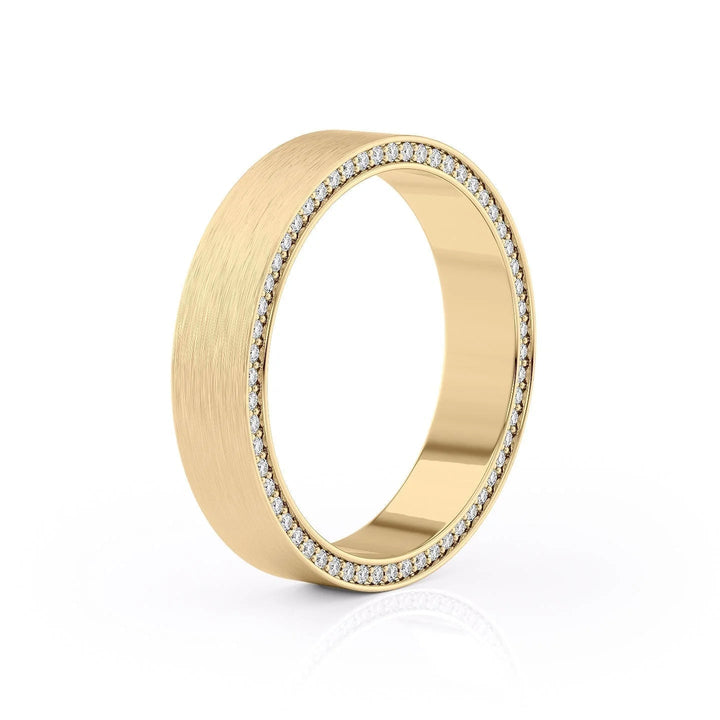 The Andy Wedding Bands Matte 14K Gold#material_14k-gold