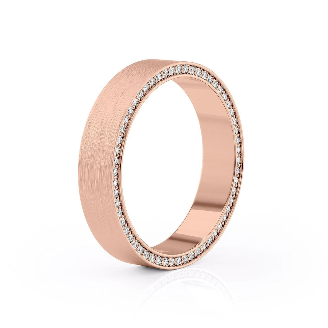 The Andy Wedding Bands Matte 14K Rose#material_14k-rose