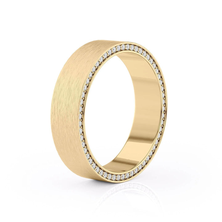 The Andy Wedding Bands Matte 14K Gold#material_14k-gold