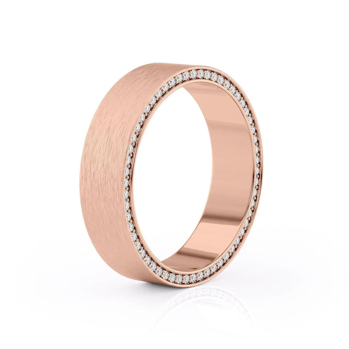 The Andy Wedding Bands Matte 14K Rose#material_14k-rose