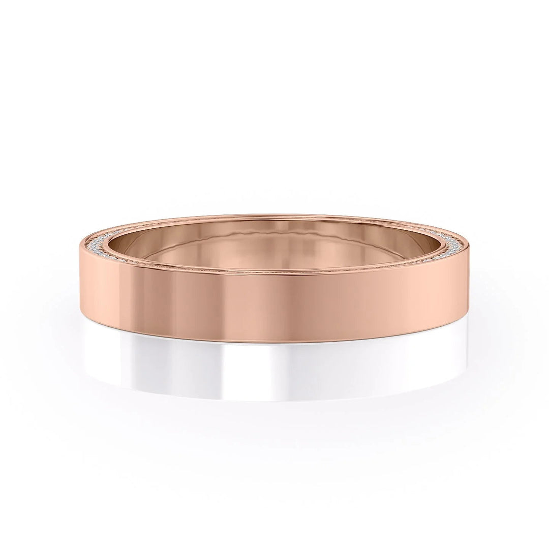 The Andy Wedding Bands Polished 14K Rose#material_14k-rose