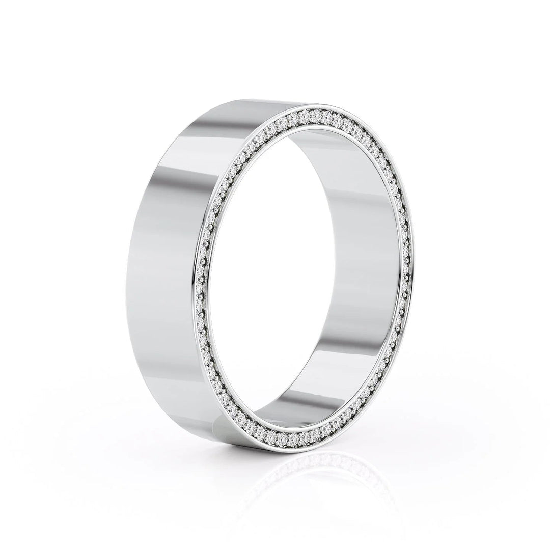 The Andy Wedding Bands Polished 14K White#material_14k-white