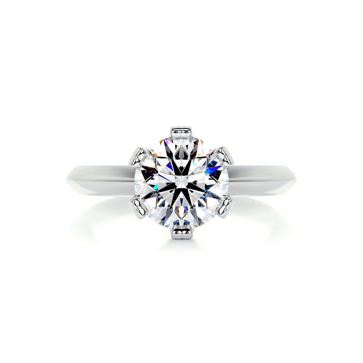 The Angie Moissanite Ring Moissanite 14K White 1 Carat #material_14k-white