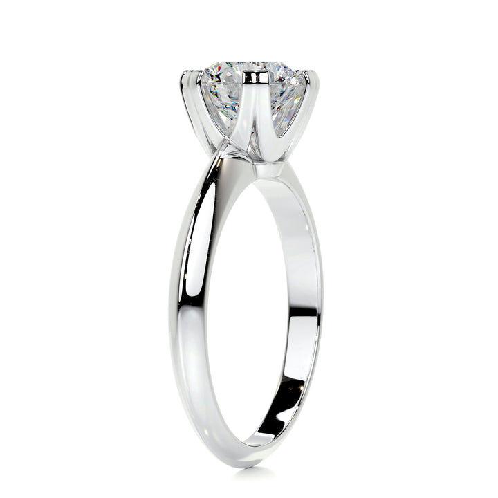 The Angie Moissanite Ring Moissanite 14K White 2 Carat #material_14k-white