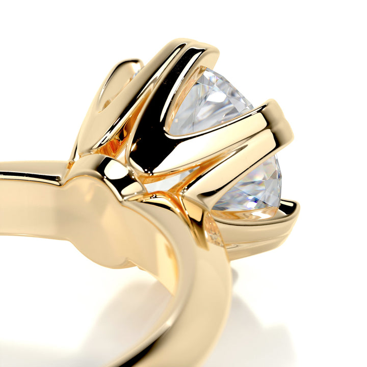 The Angie Moissanite Ring Moissanite 18K Gold 2.5 Carat #material_18k-gold