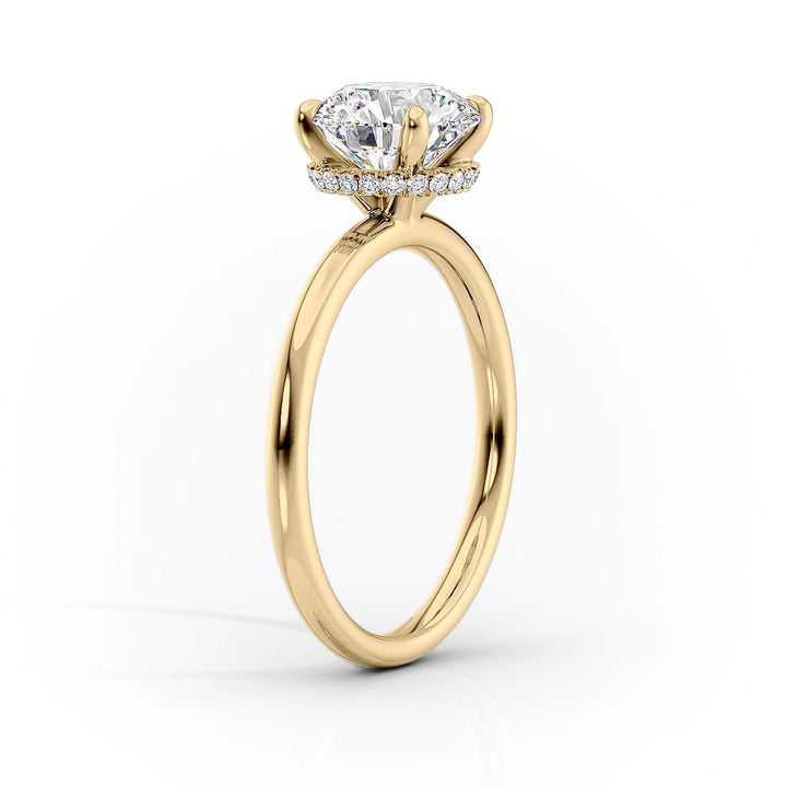 The April Set With Cushion Solitaire Lab Diamond 1.5 Carat 14K Gold#material_14k-gold