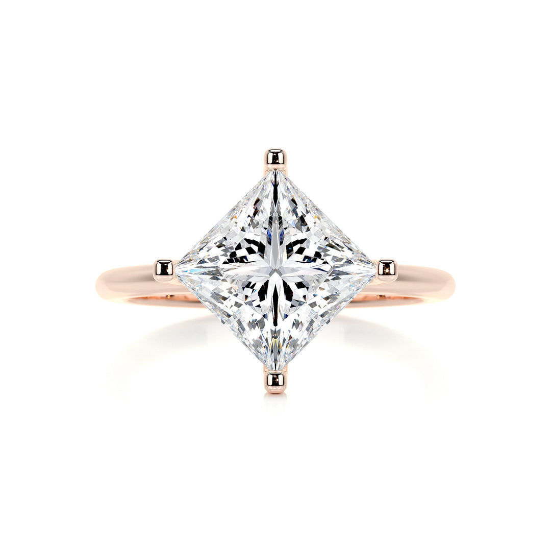 The Aster Moissanite & Diamonds Ring Moissanite 14K Rose 1 Carat #material_14k-rose