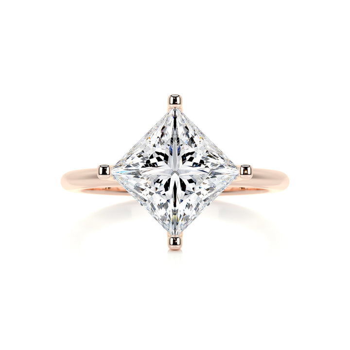 The Aster Moissanite & Diamonds Ring Moissanite 14K Rose 1 Carat #material_14k-rose